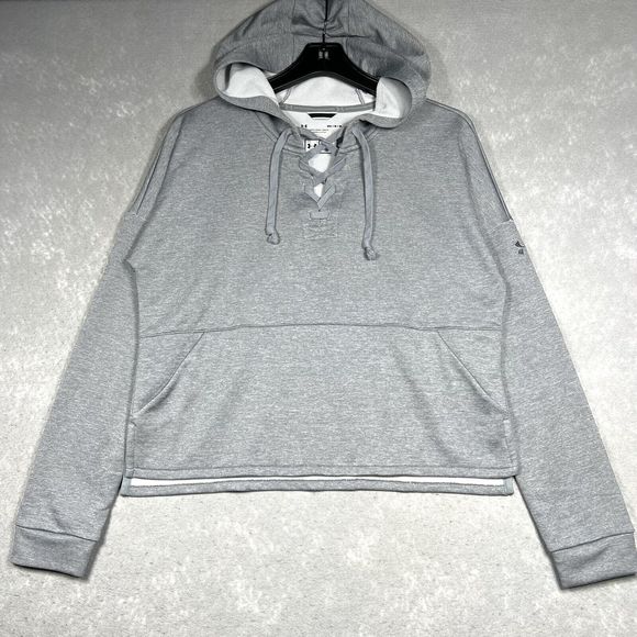 Under Armour Cross Town Gray Pullover Hooded Sweatshirt 1343049 Women’s Medium - Picture 1 of 10
